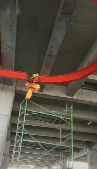 Estación de trabajo permanente grúas monorraíl de 10t con precio de diseño de polipasto eléctrico